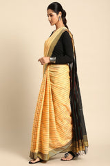 Yellow Cotton Saree