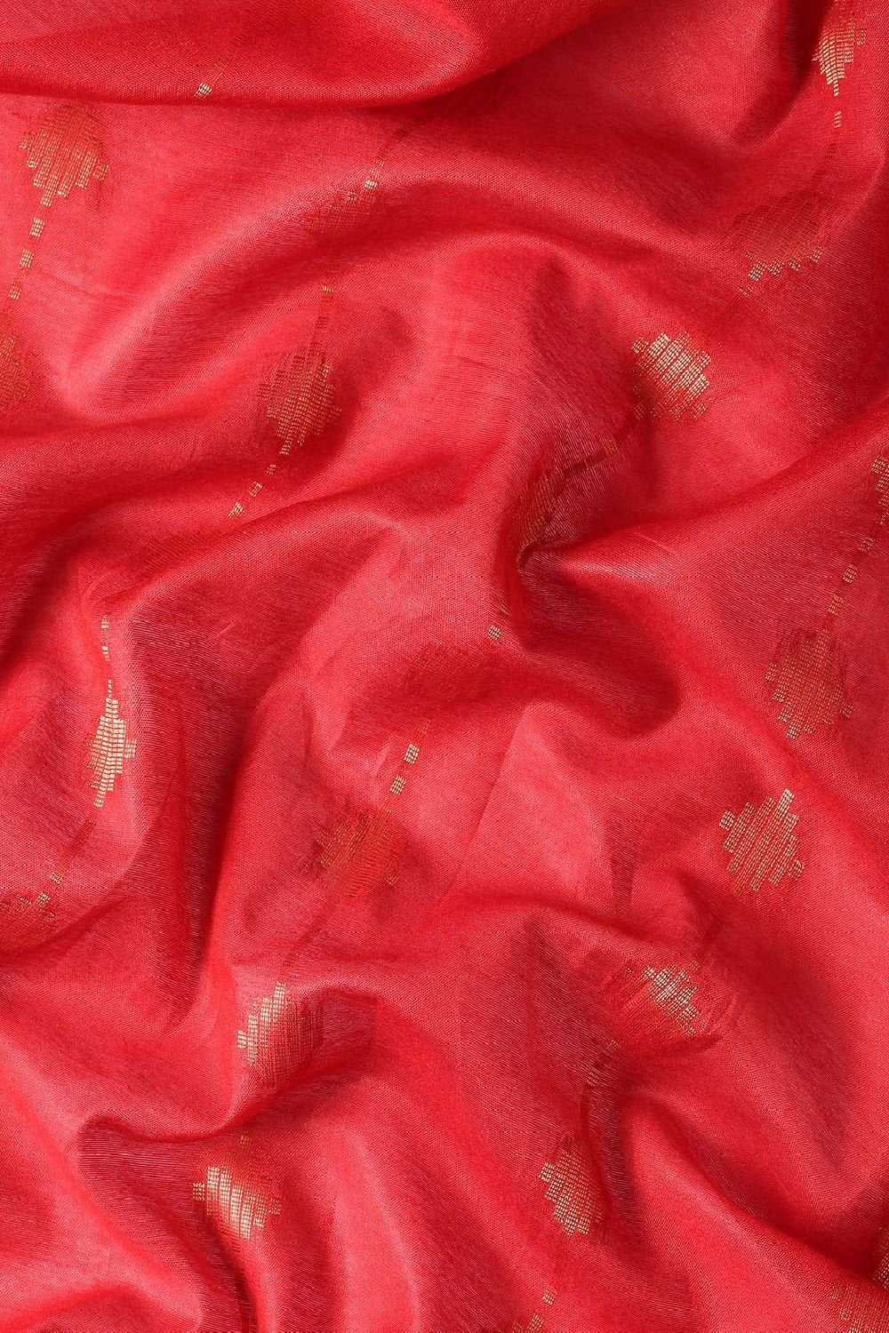 Red Silk Blend Saree