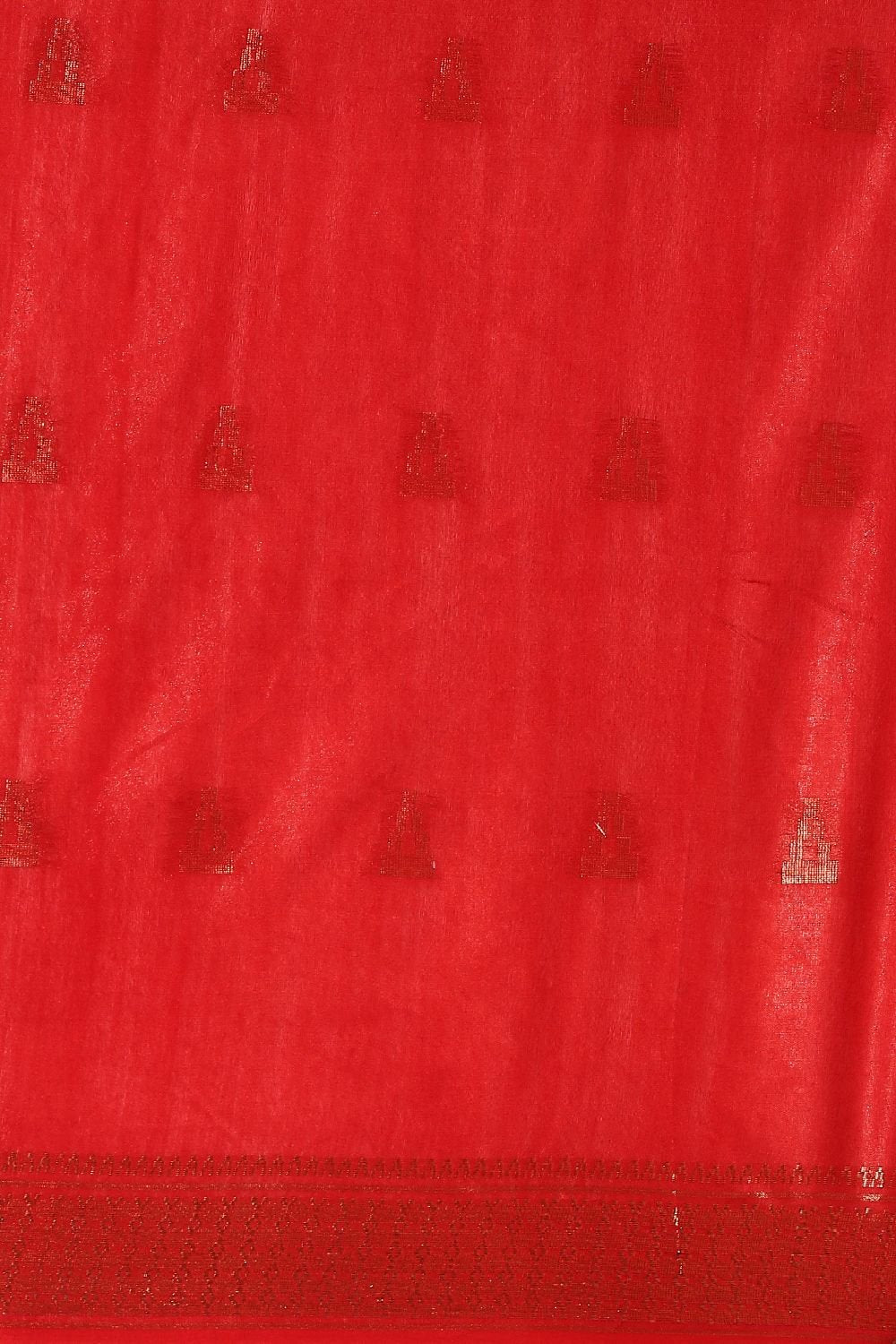 Red Silk Blend Saree