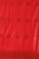 Red Silk Blend Saree