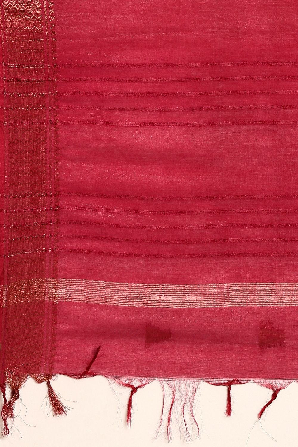 Red Silk Blend Saree