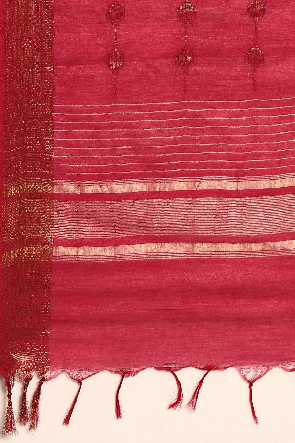 Magenta Silk Blend Saree