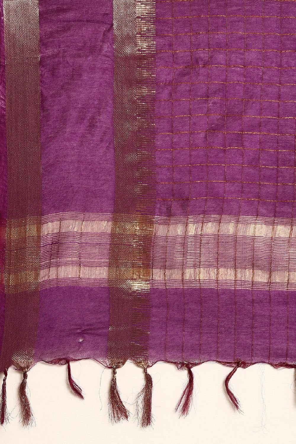 Magenta Silk Blend Saree