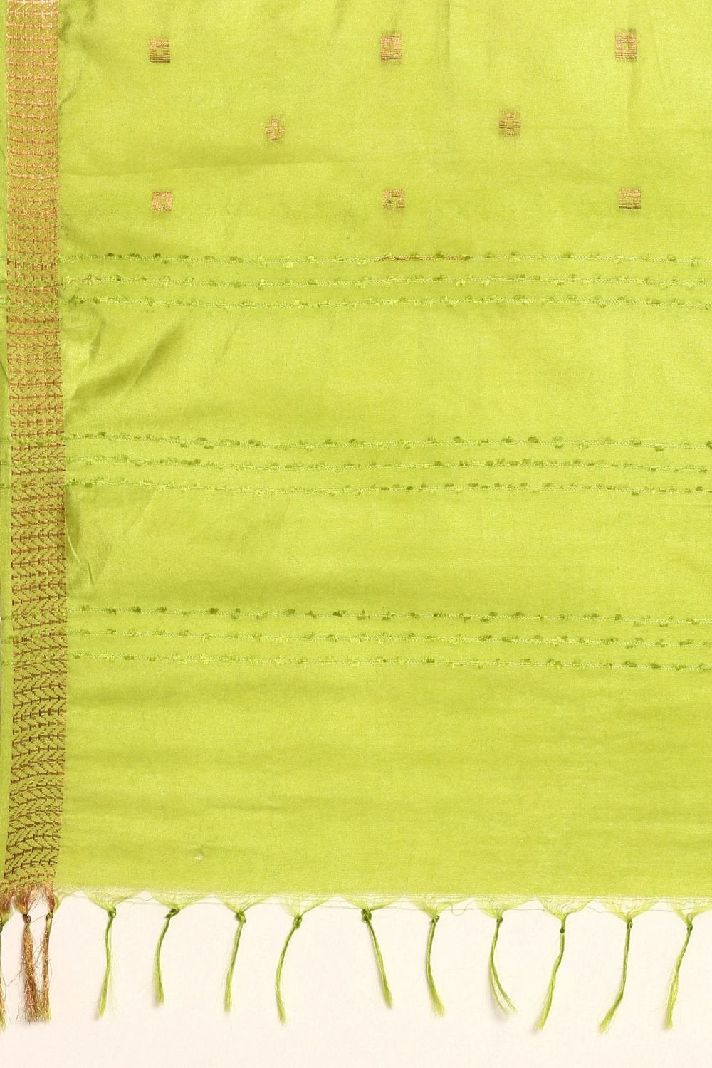 Green Silk Blend Saree