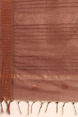 Brown Silk Blend Saree