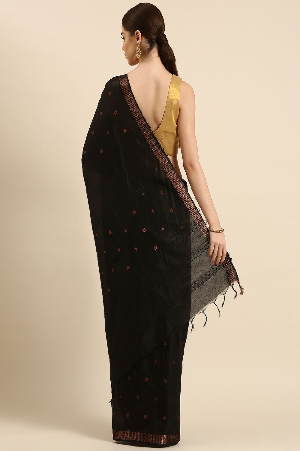 Black Silk Blend Saree