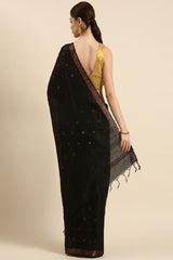 Black Silk Blend Saree