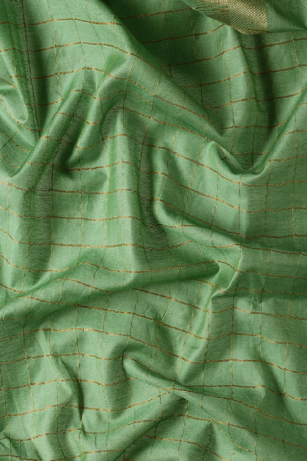 Green Silk Blend Saree