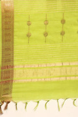 Green Silk Blend Saree