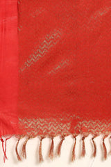 Red Silk Blend Saree