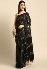 Black Silk Blend Saree