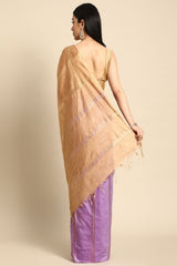 Purple Silk Blend Saree