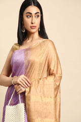 Purple Silk Blend Saree