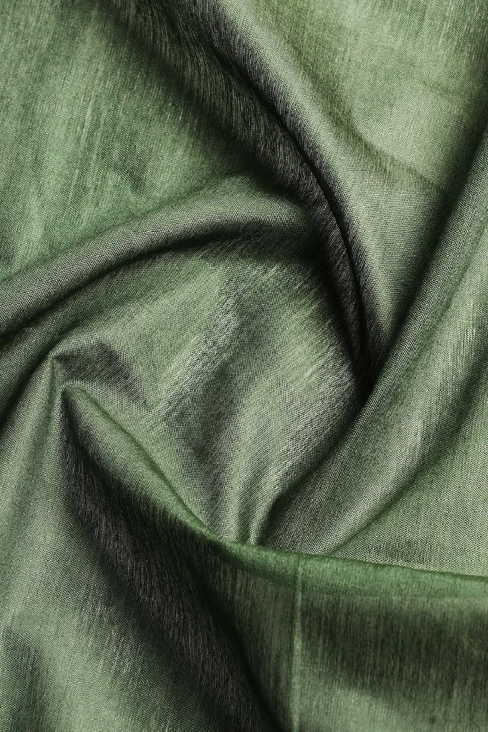 Green Silk Blend Saree