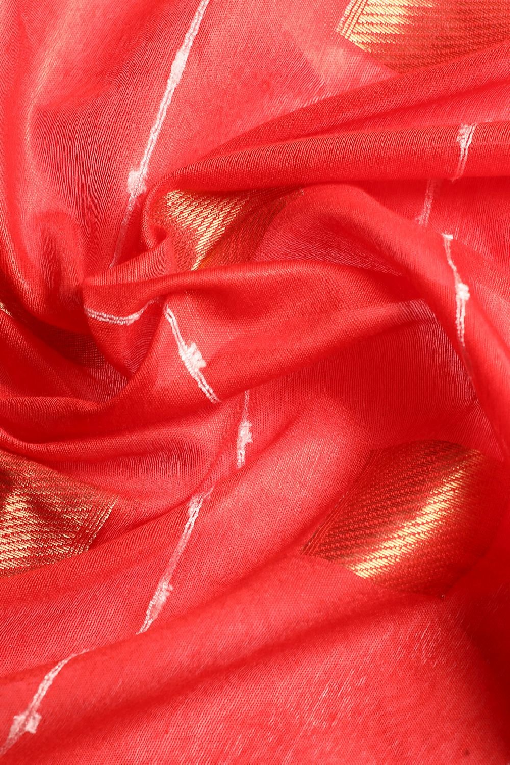 Red Silk Blend Saree