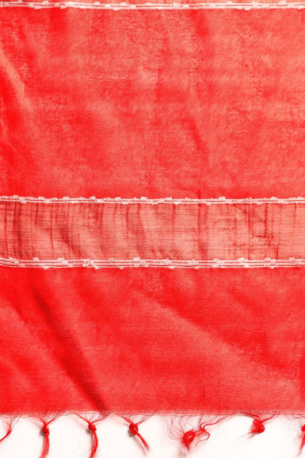 Red Silk Blend Saree