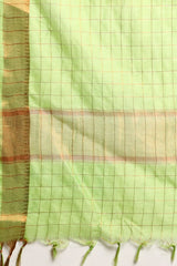 Green Silk Blend Saree