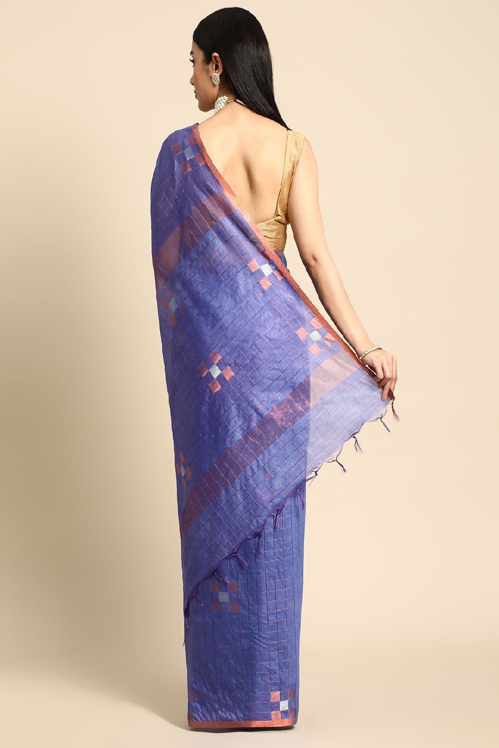 Indigo Silk Blend Saree