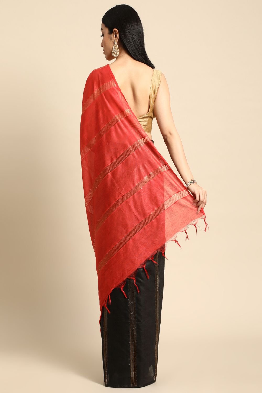 Black Silk Blend Saree