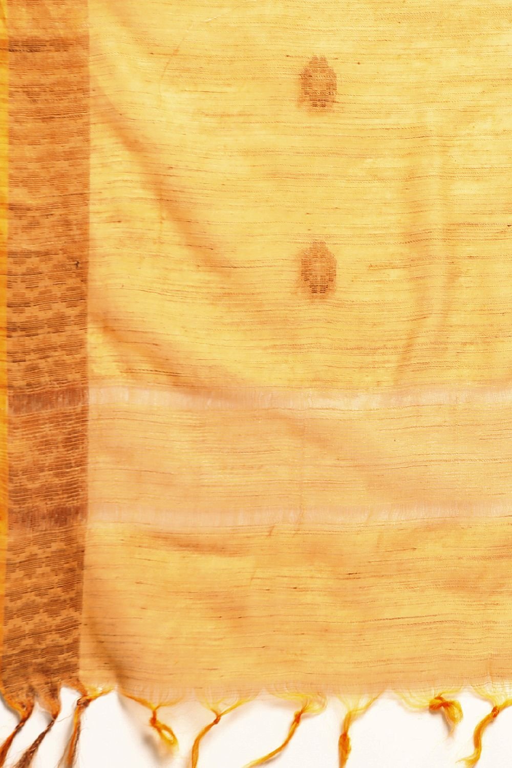 Yellow Silk Blend Saree