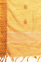 Yellow Silk Blend Saree