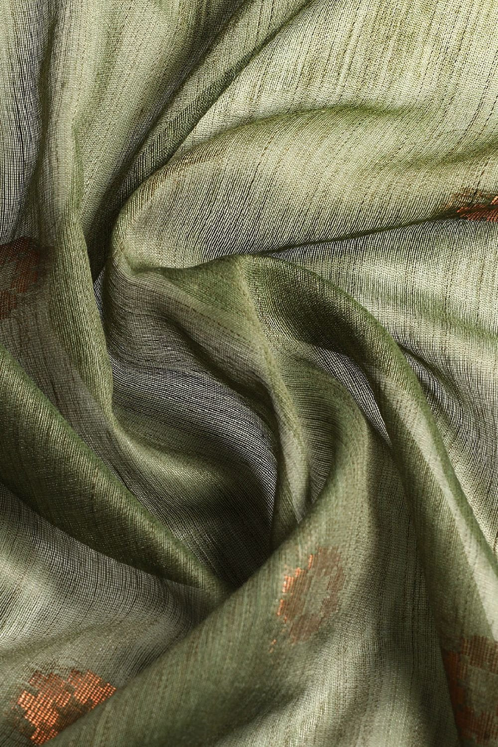 Green Silk Blend Saree