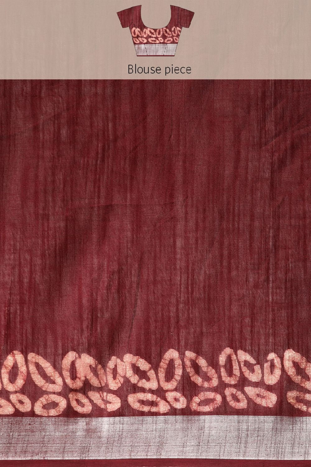 Maroon Pure Cotton Saree