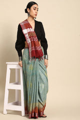 Sea Green Pure Cotton Saree