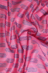 Pink Silk Blend Saree