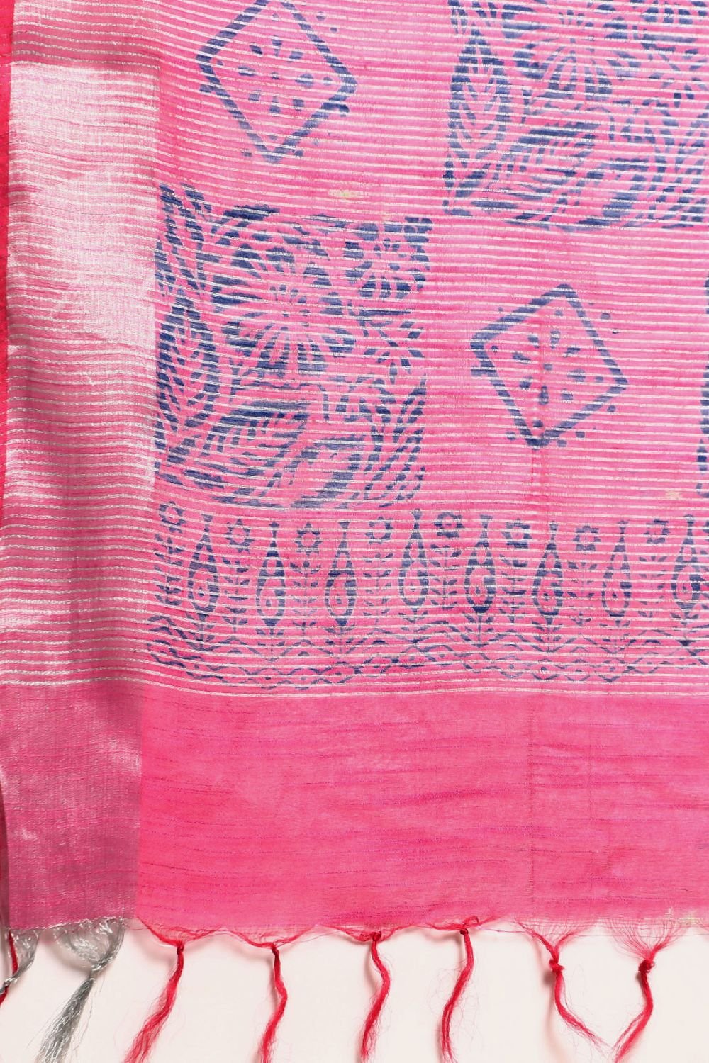 Pink Silk Blend Saree