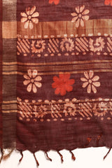 Maroon Pure Cotton Saree