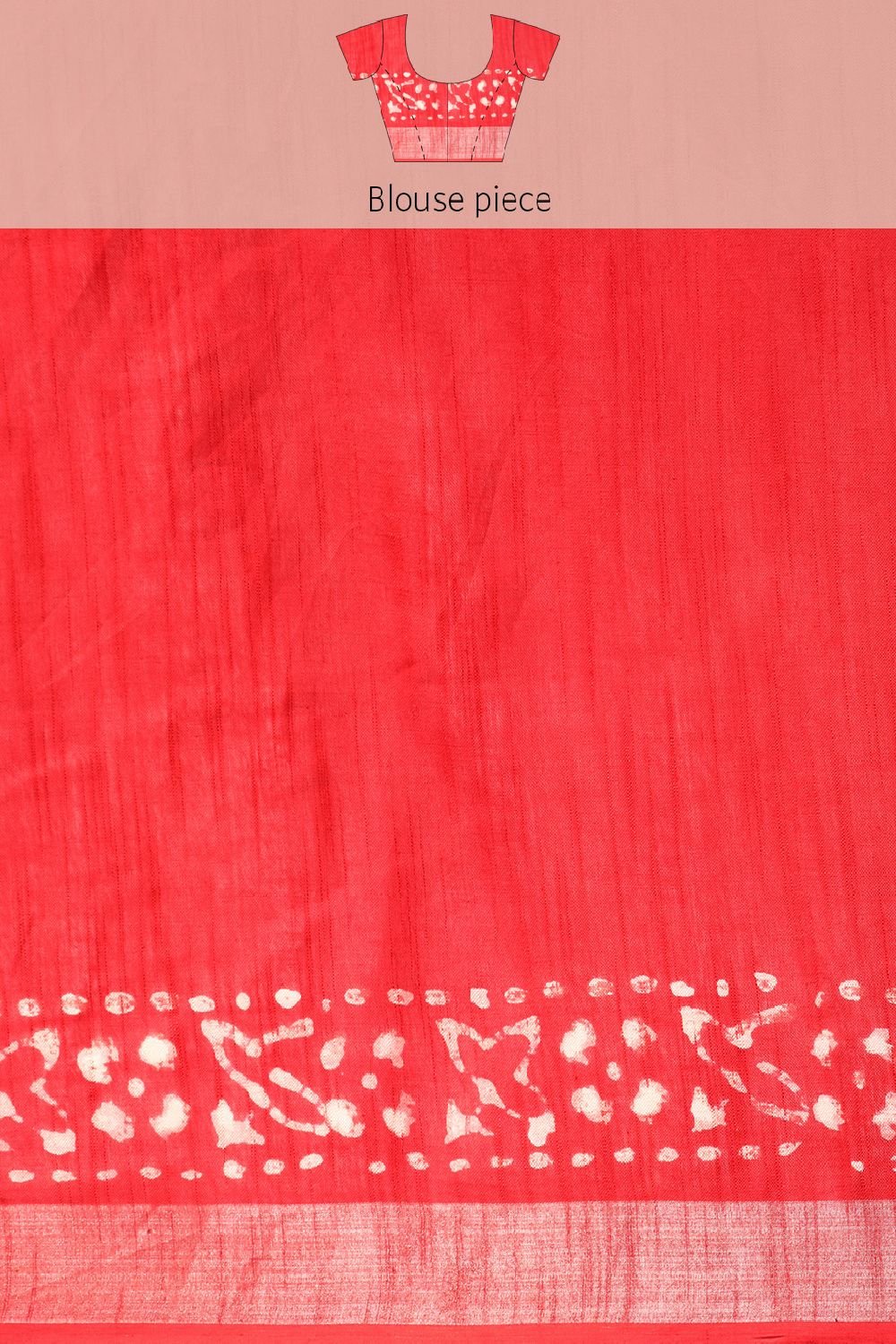 Red Pure Cotton Saree