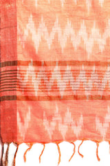 Orange Pure Cotton Saree