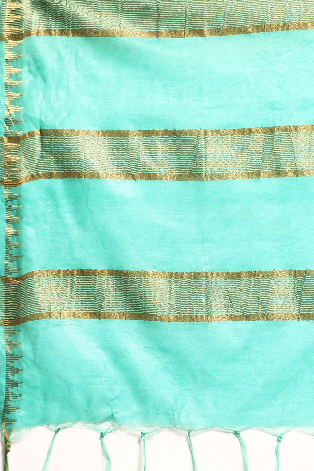 Sea Green Silk Blend Saree