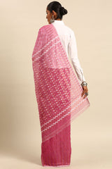 Magenta Silk Blend Saree