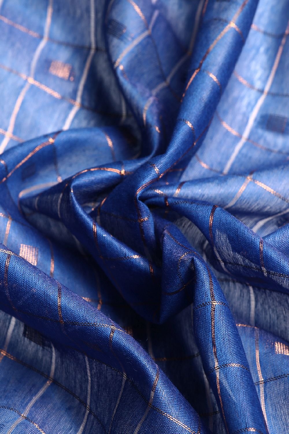 Blue Silk Blend Saree