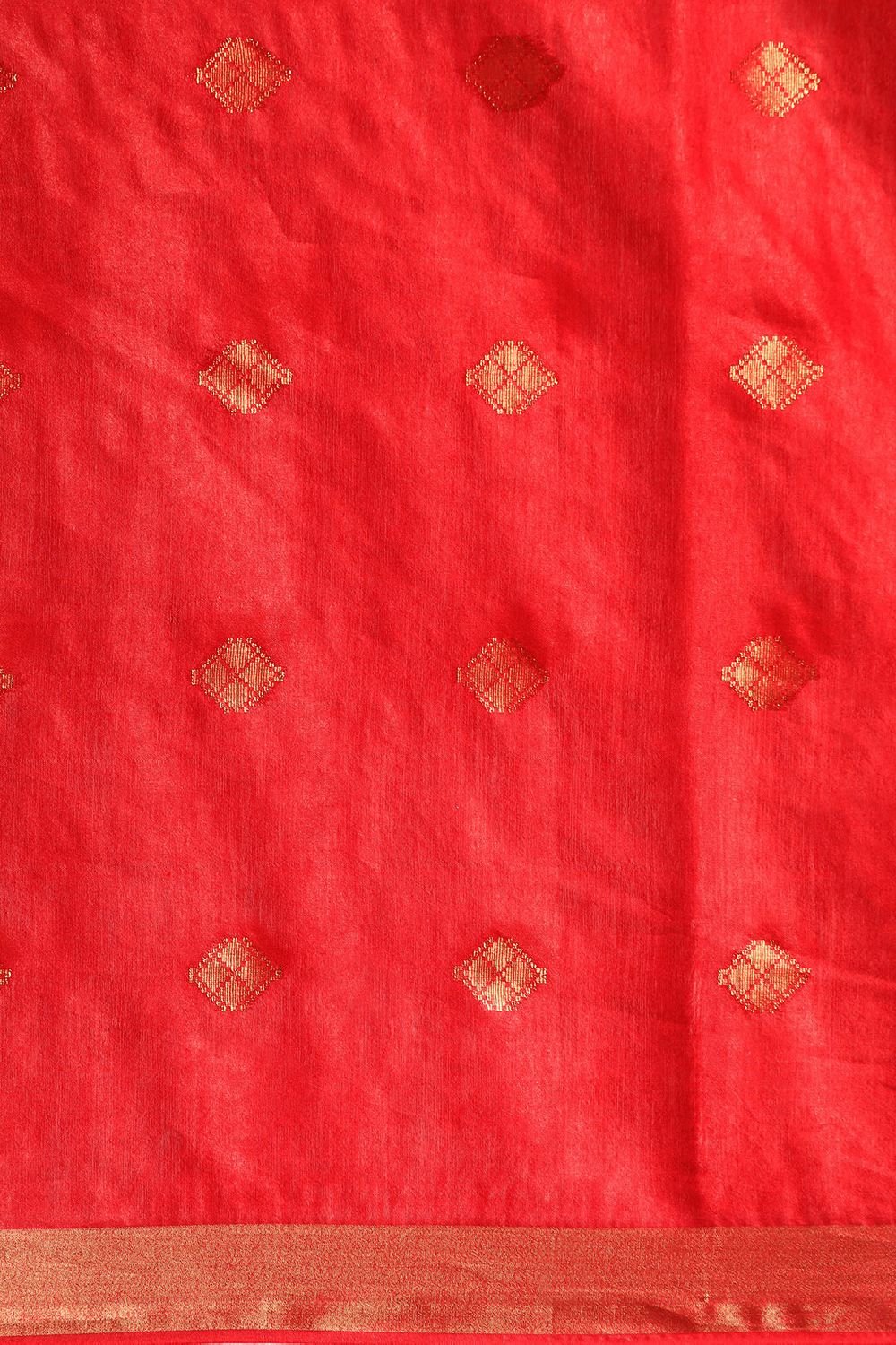 Red Silk Blend Saree