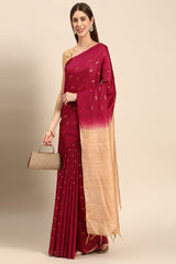 Purple Silk Blend Saree