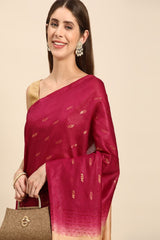 Purple Silk Blend Saree