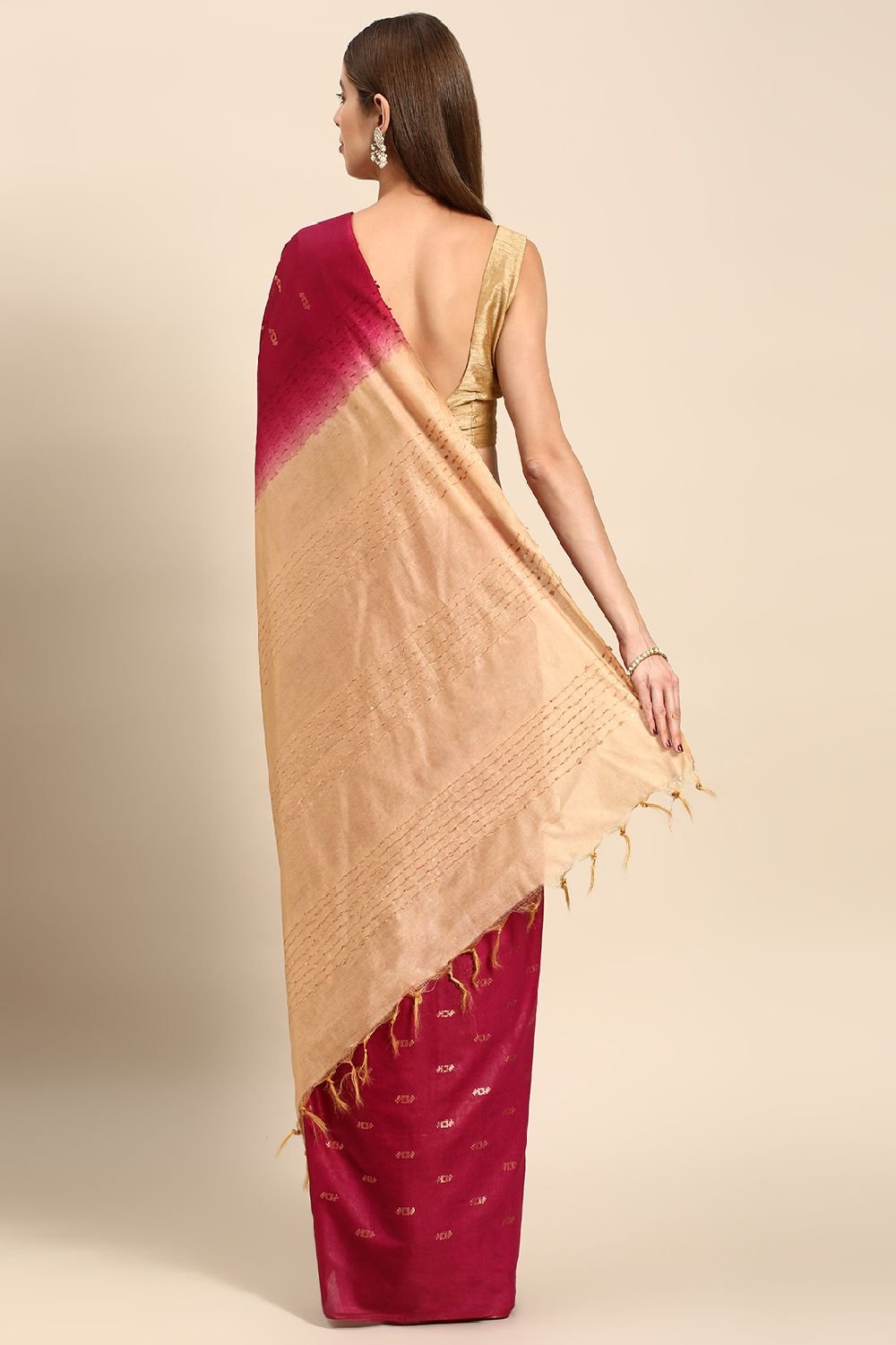 Purple Silk Blend Saree