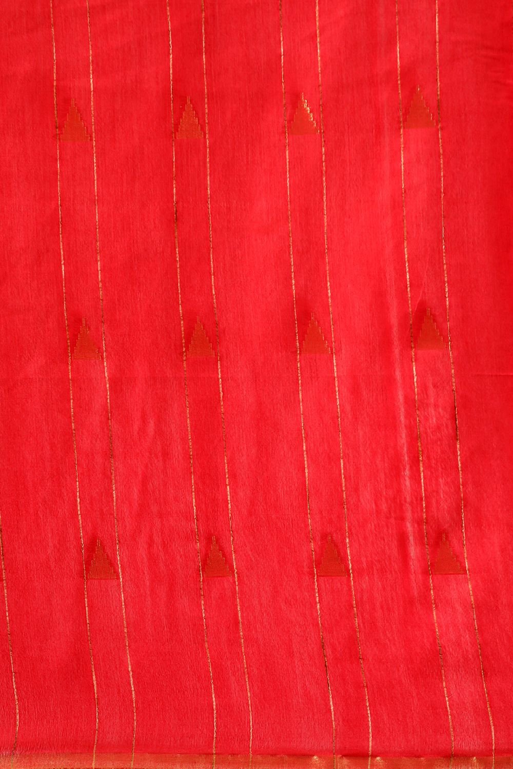 Red Silk Blend Saree