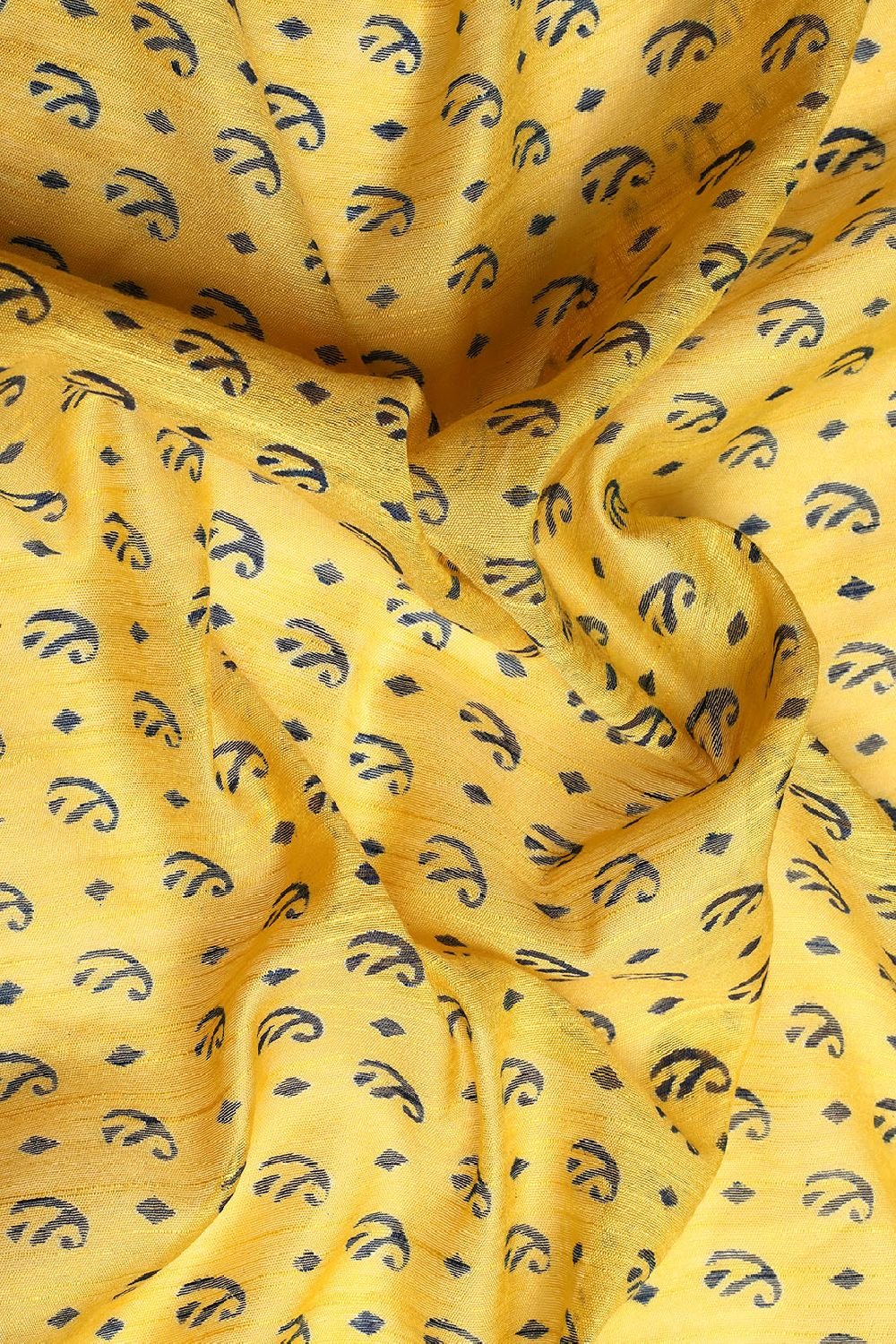 Yellow Silk Blend Saree