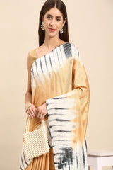 Yellow Silk Blend Saree