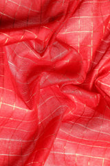 Red Silk Blend Saree