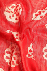 Red Silk Blend Saree