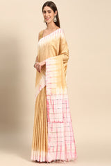 Gold Silk Blend Saree