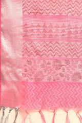 Pink Silk Blend Saree