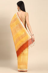 Yellow Cotton Saree