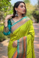 Green Zari Silk Saree