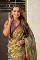 Red Zari Silk Saree